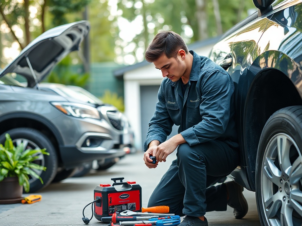 Customer calling for mobile mechanic service