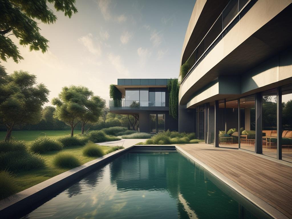 a stunning modern architectural design, hyper realistic close up shot,