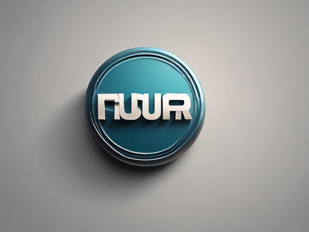 A hyper realistic close up shot of a refreshed logo