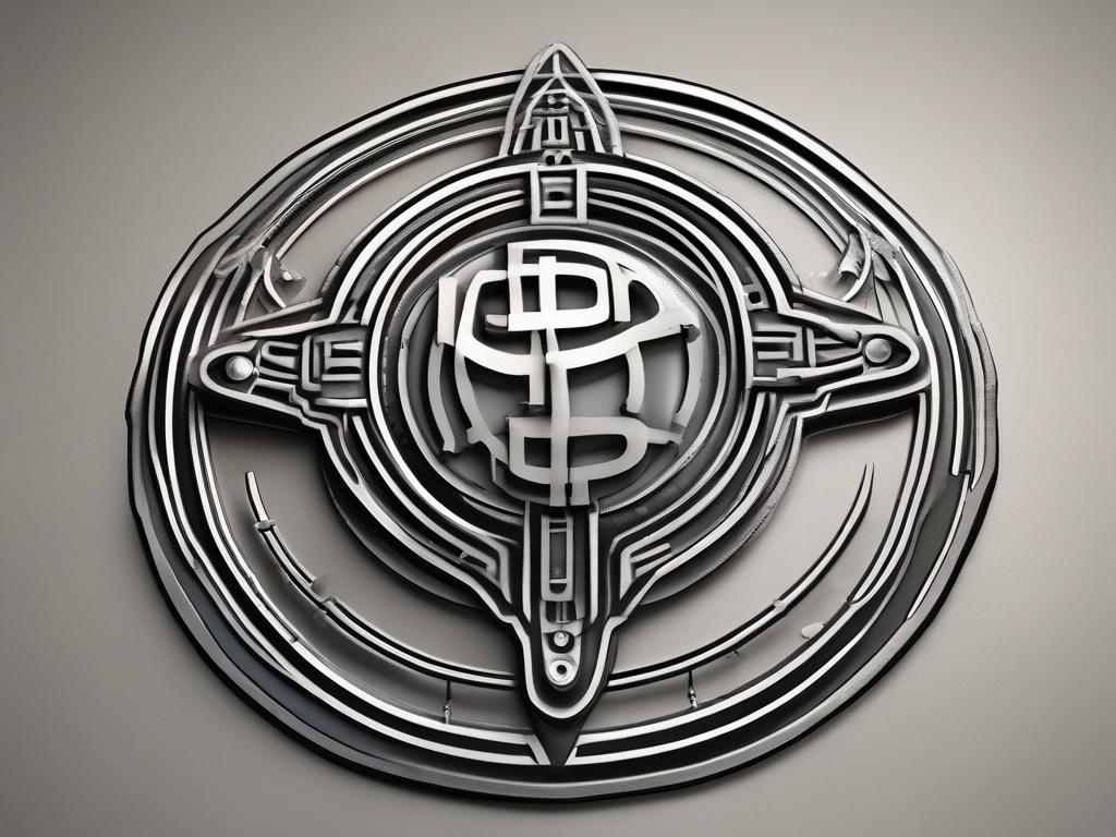 A hyper realistic close up shot of a custom logo