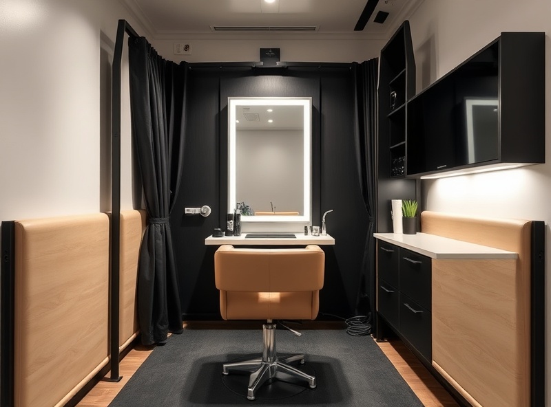 Professional booth rental space