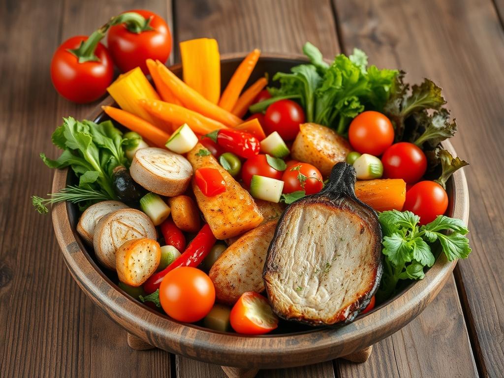 A realistic high resolution of a seasonal dish featuring an