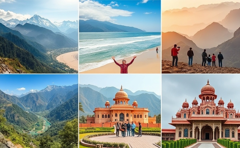 Travel destinations collage