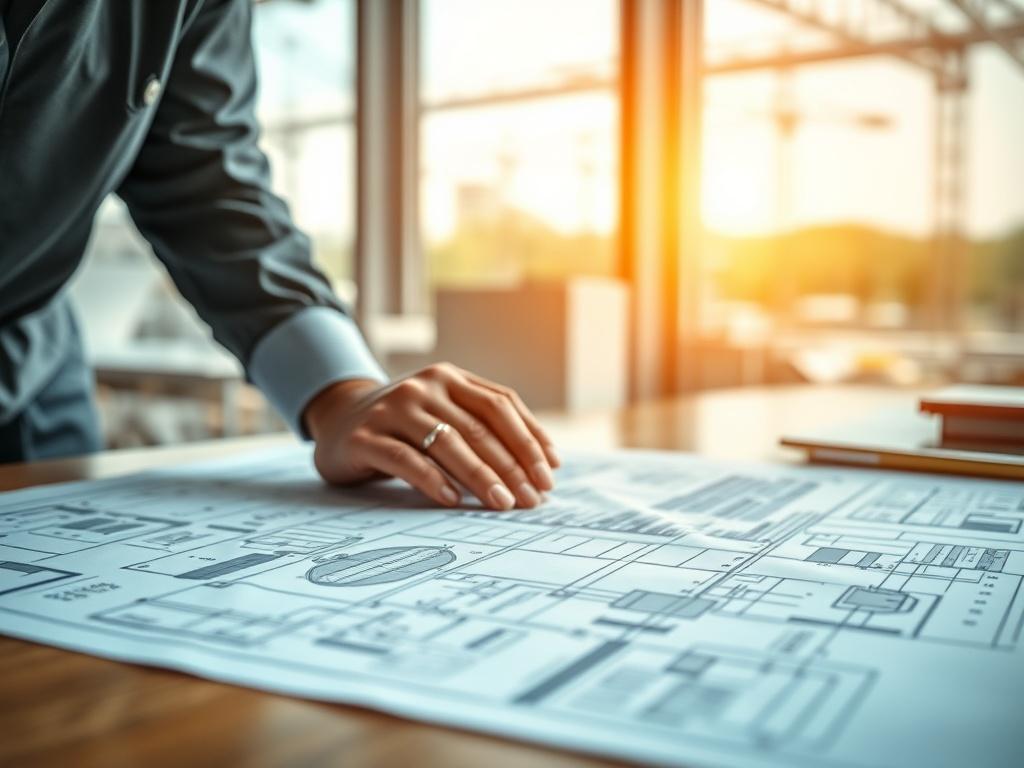 A close up shot of a project manager overseeing the