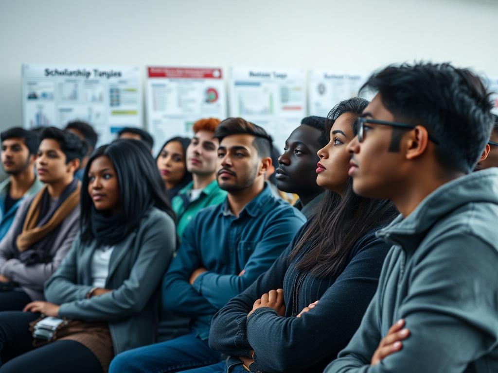 A realistic close up shot of a diverse group of
