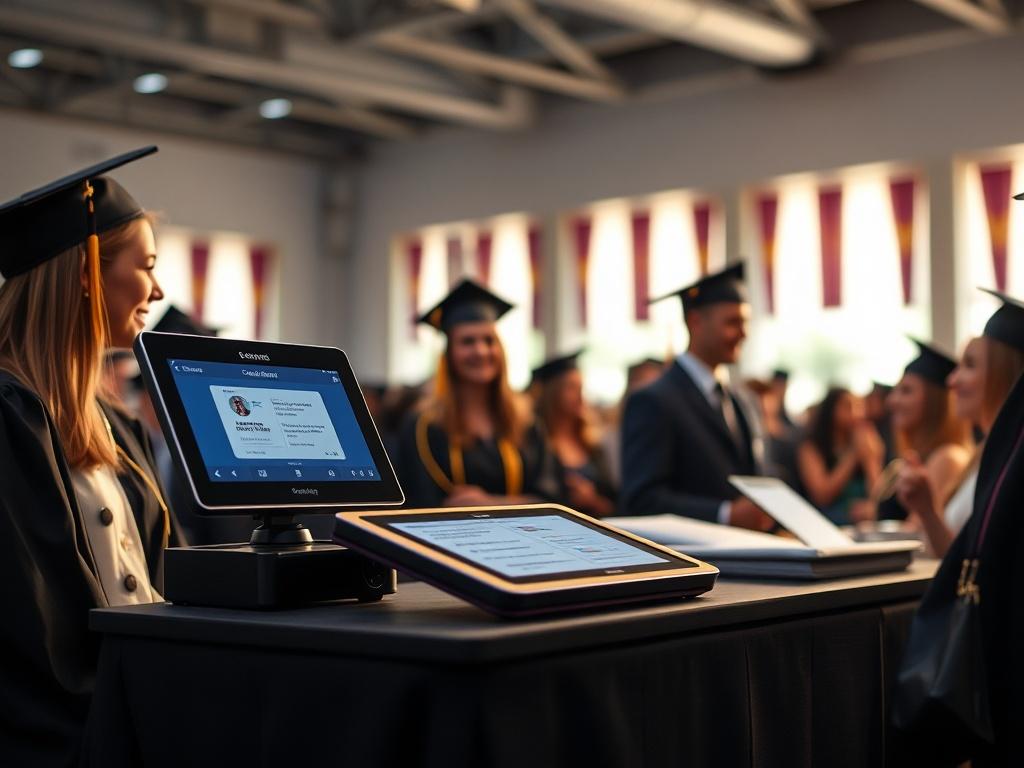 A high resolution image of an Audio Guestbook setup at