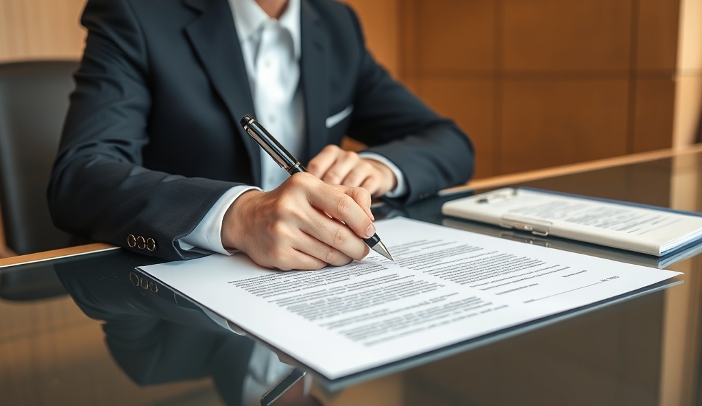 Legal leasehold agreement being signed