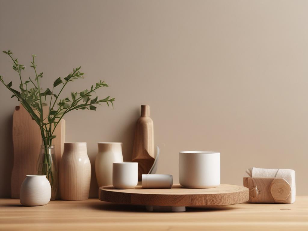 An aesthetically pleasing display of handmade creative products arranged neatly