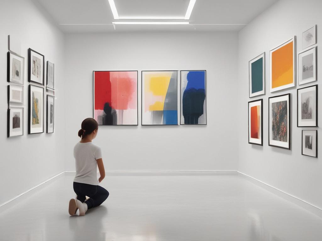 A vibrant and well lit gallery space featuring a collection