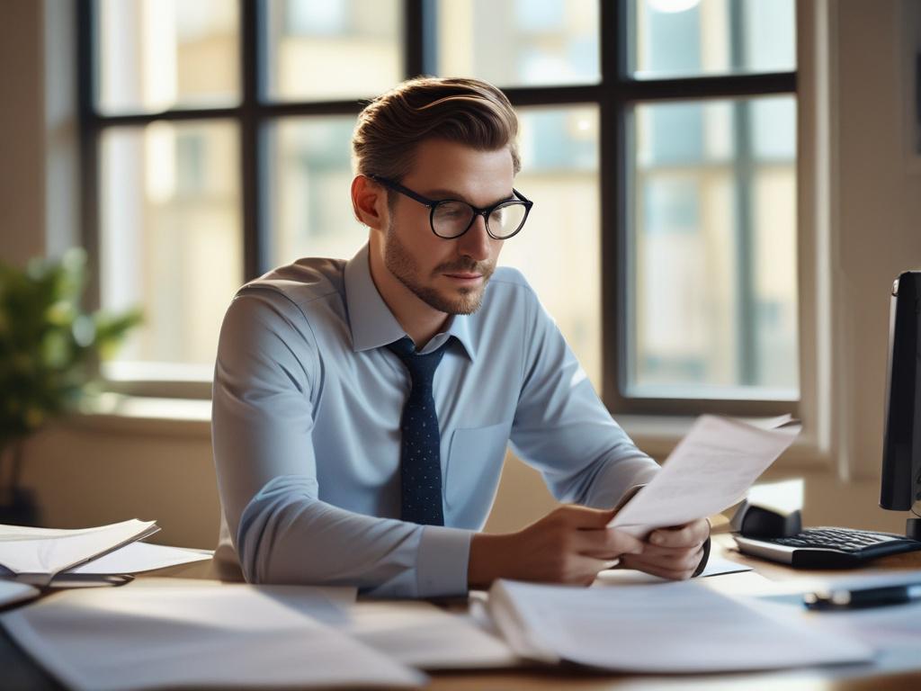 A close up shot of a concerned person analyzing financial