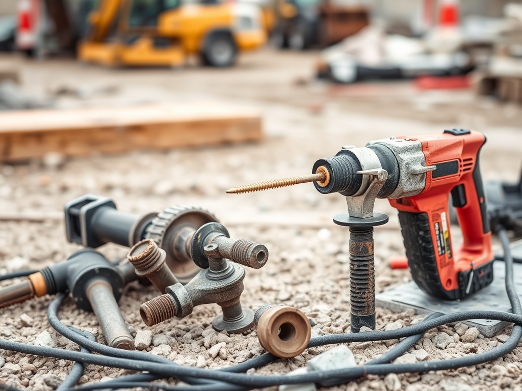 Professional demolition hammers with attachments
