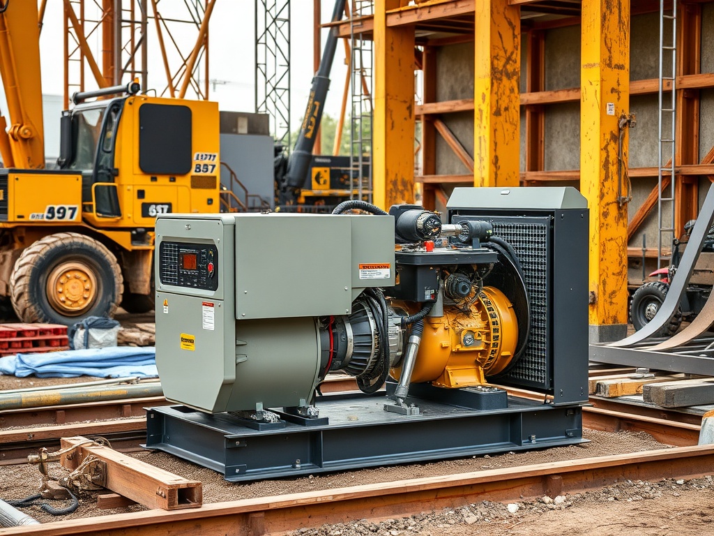 Professional concrete mixer on construction site