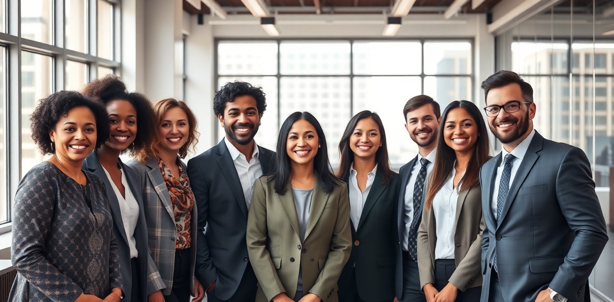 Aquafina professional team in modern office