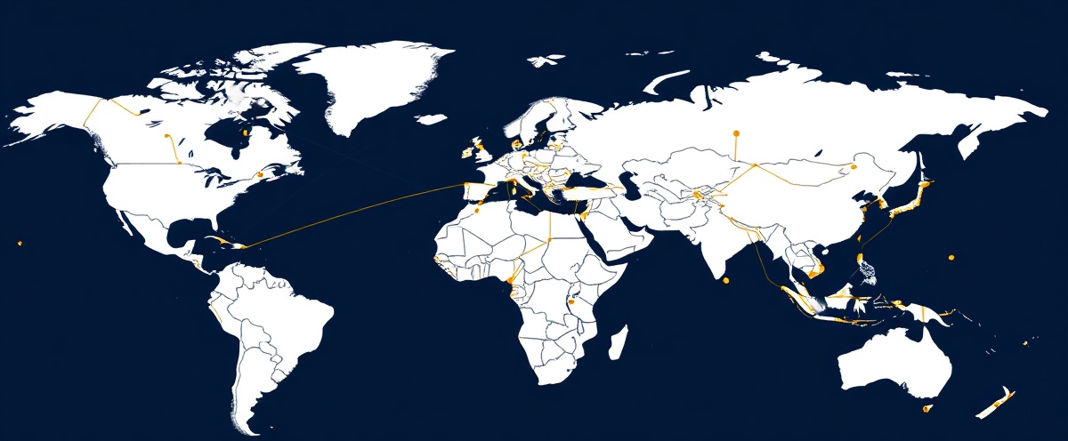 Global banking network map