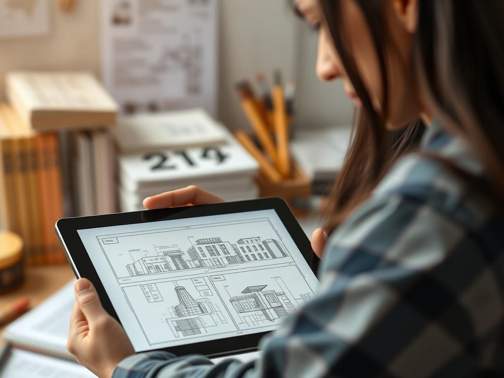 A high resolution image of a student presenting a technical