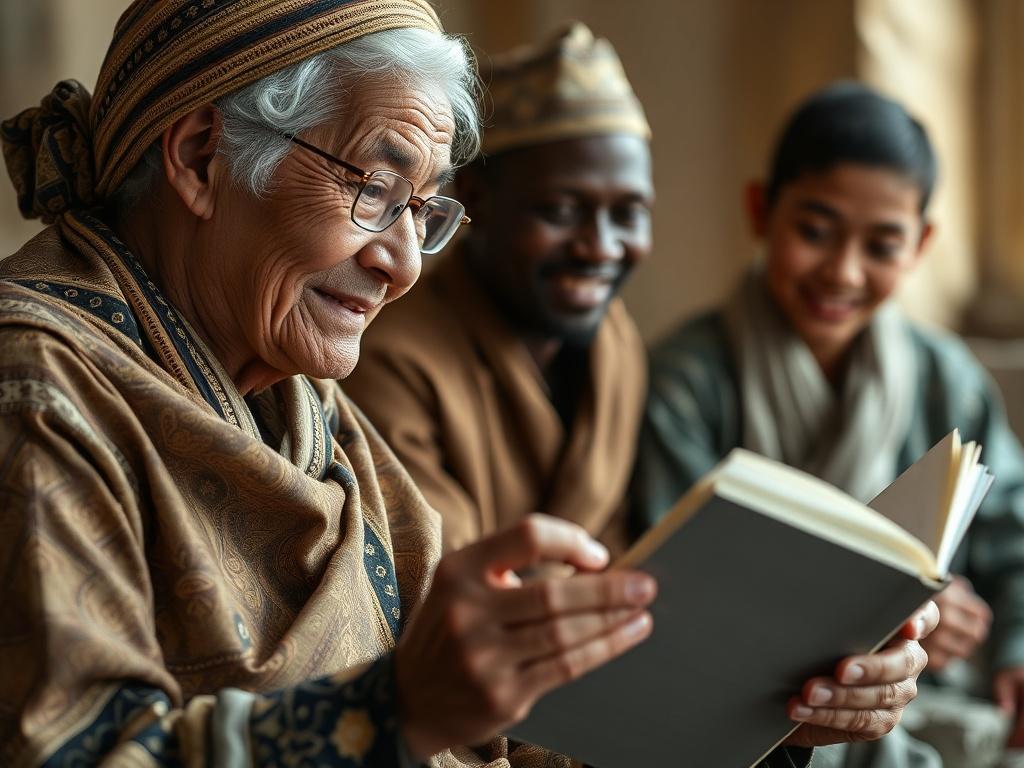 **Prompt for AI Image Generator:**

Create a realistic high-resolution photo that embodies the theme of "Éducation et Retraités," focusing on the integration of elderly individuals, specifically retirees, into the ecosystem of education, teaching, and research within the context of Africa and Asia, particularly in relation to the Alliance des États du Sahel (AES). 

**Composition Details:**
- The composition should be simple and clear, highlighting a single subject in the center of the frame.
- The subject 