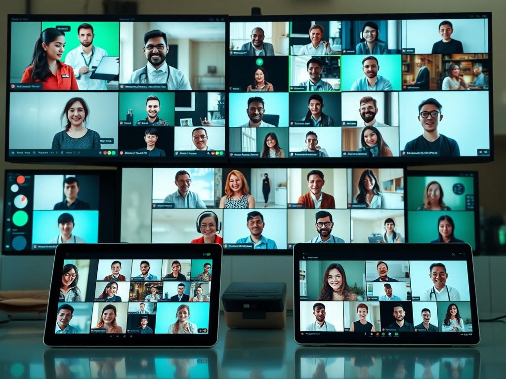 A high resolution image of a virtual collaboration platform displayed