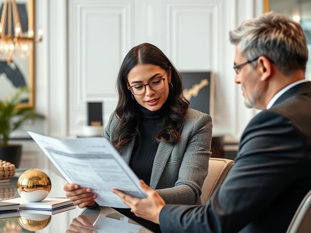 A close up shot of a confident individual reviewing their