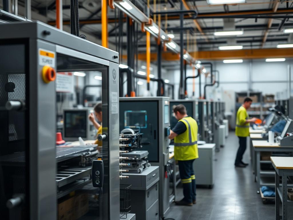 A production facility with modernized equipment, showcasing updated machinery in