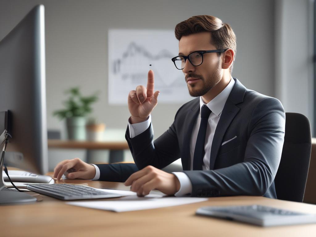 A close up image of a confident individual leading a