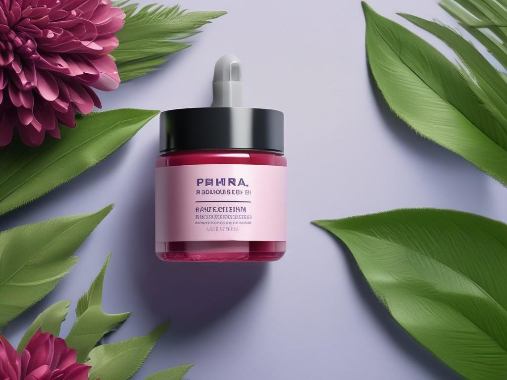 A minimalistic beauty setup featuring a high quality skincare product,