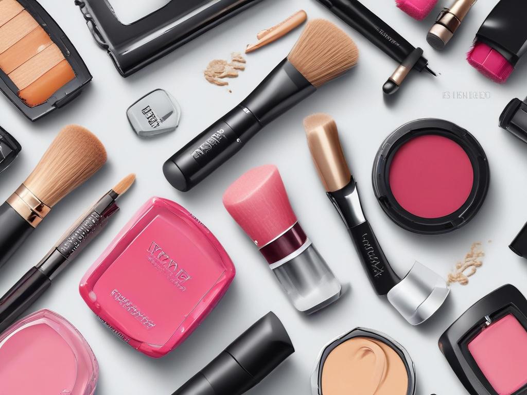 Create a highly detailed and realistic high-resolution image that captures the essence of British beauty brands. The composition should be simple and clean, featuring a beautifully designed makeup product—such as a luxurious lipstick or a sleek skincare bottle—positioned prominently in the center of the frame. The product should be crafted with modern, sophisticated lines, reflecting a high-end aesthetic, with bold and vibrant colors that draw immediate attention.

The background should be minimalistic to e