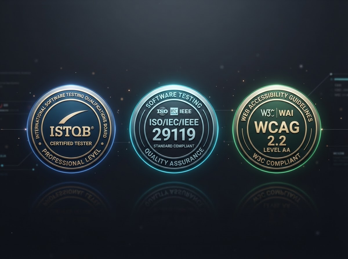 Compliance Standards: ISTQB, ISO/IEC/IEEE 29119, WCAG Certifications
