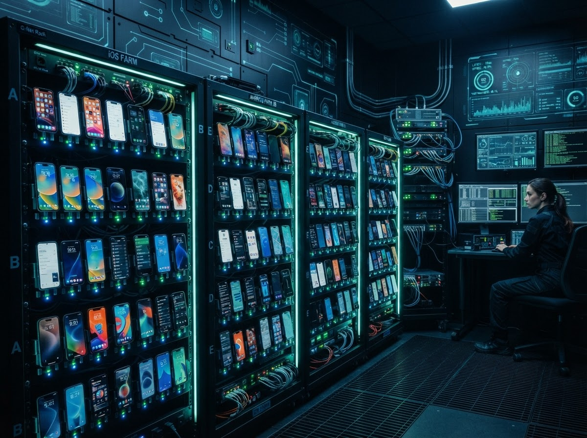 Device Farm Infrastructure with 50+ Real iOS and Android Devices