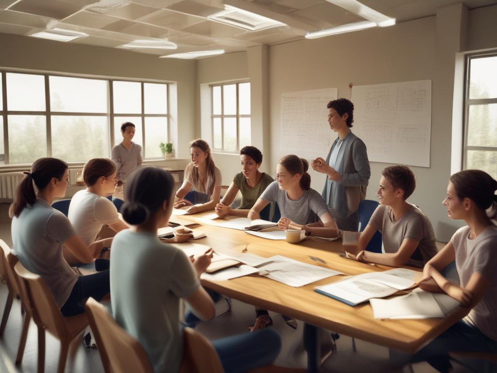 An inviting classroom setting with a diverse group of young