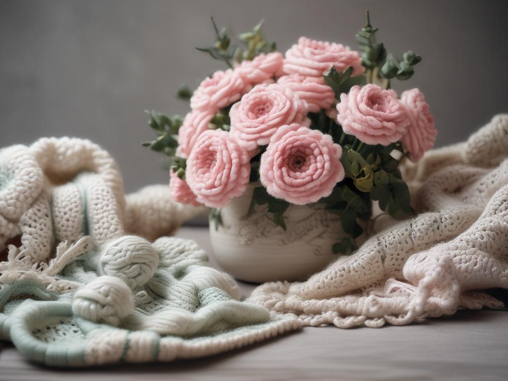 crochet items, handmade, unique accessories, flower bouquets