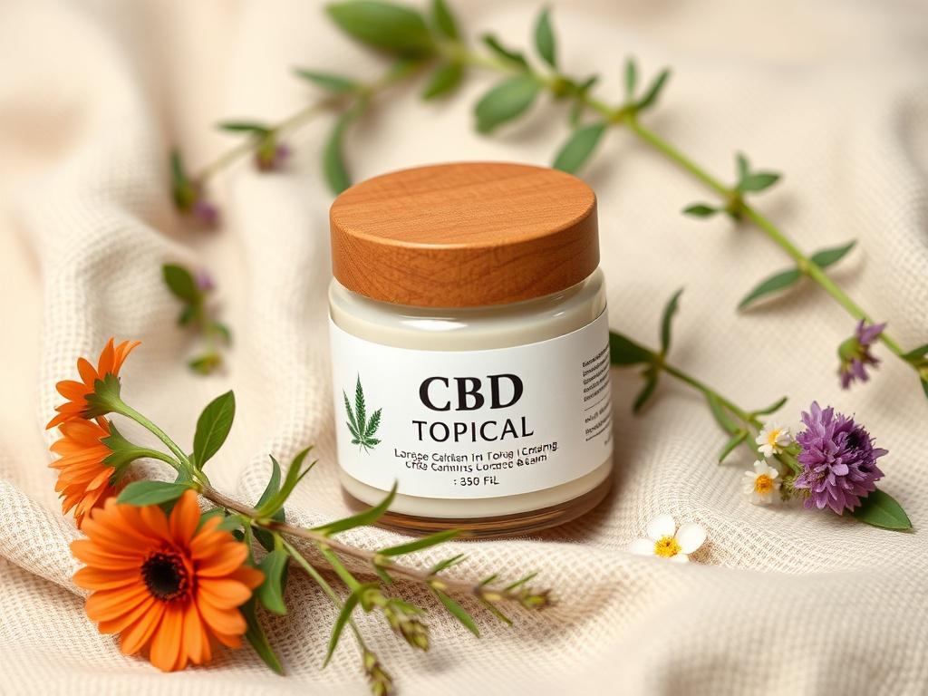 A high resolution image of a jar of CBD topical