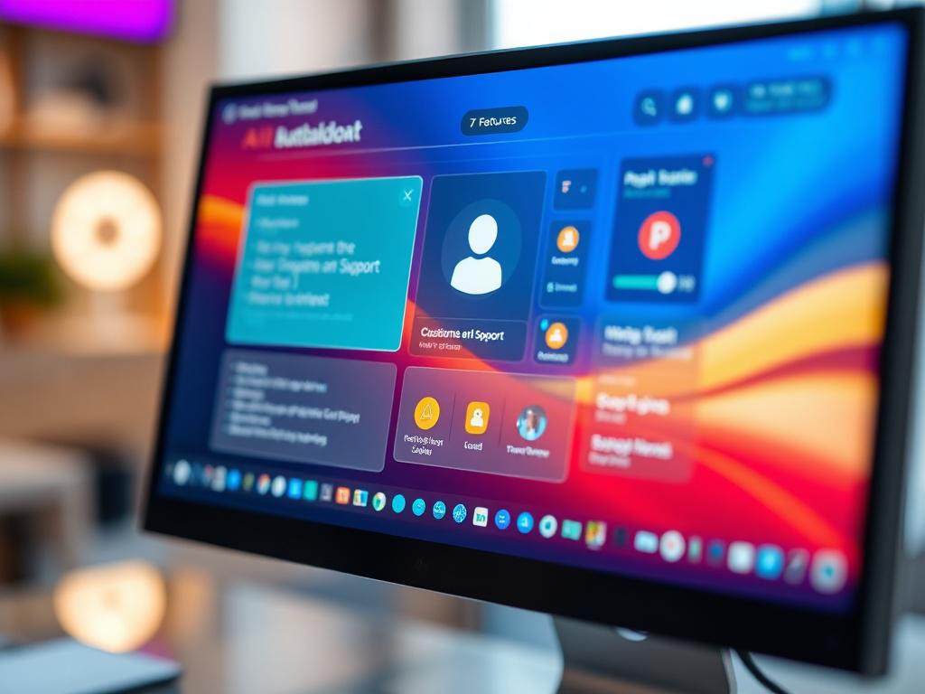 Close up shot of a modern computer screen displaying an