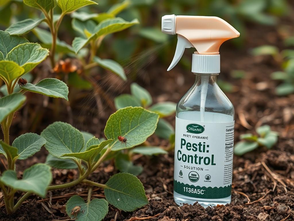 A detailed, high resolution of a spray bottle labeled Organic