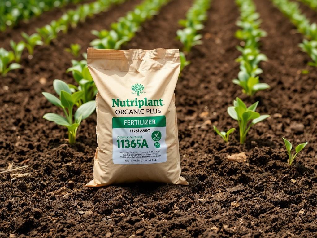 A single bag of Nutriplant Organic Plus Fertilizer placed on