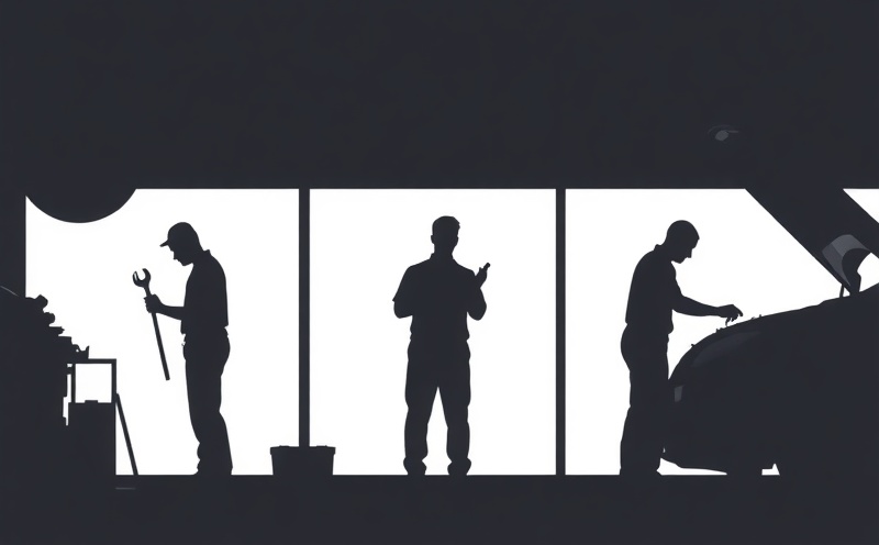 Professional mechanic technician silhouette