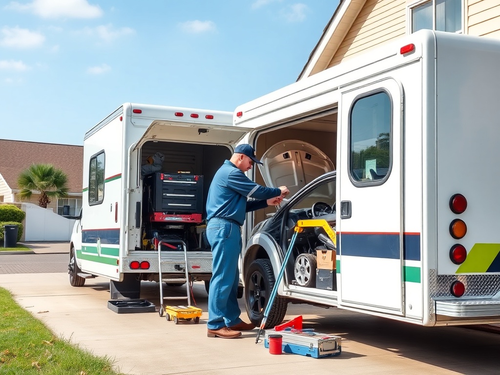 Mobile mechanic providing on-site auto repair service