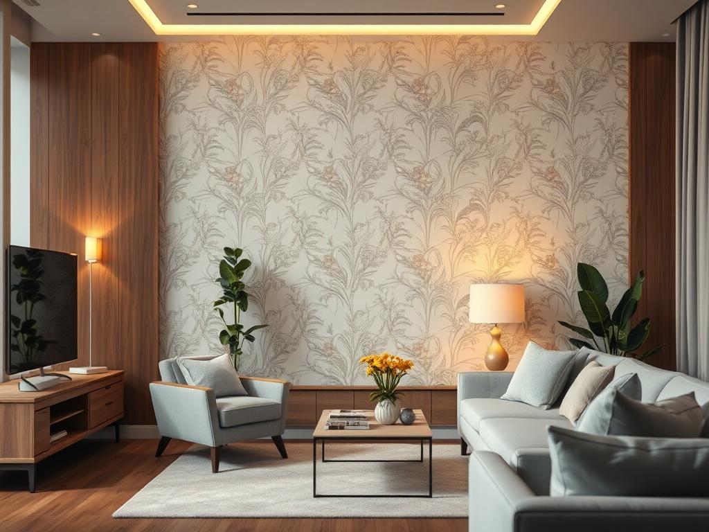 A close up shot focusing on an elegantly designed wallpaper