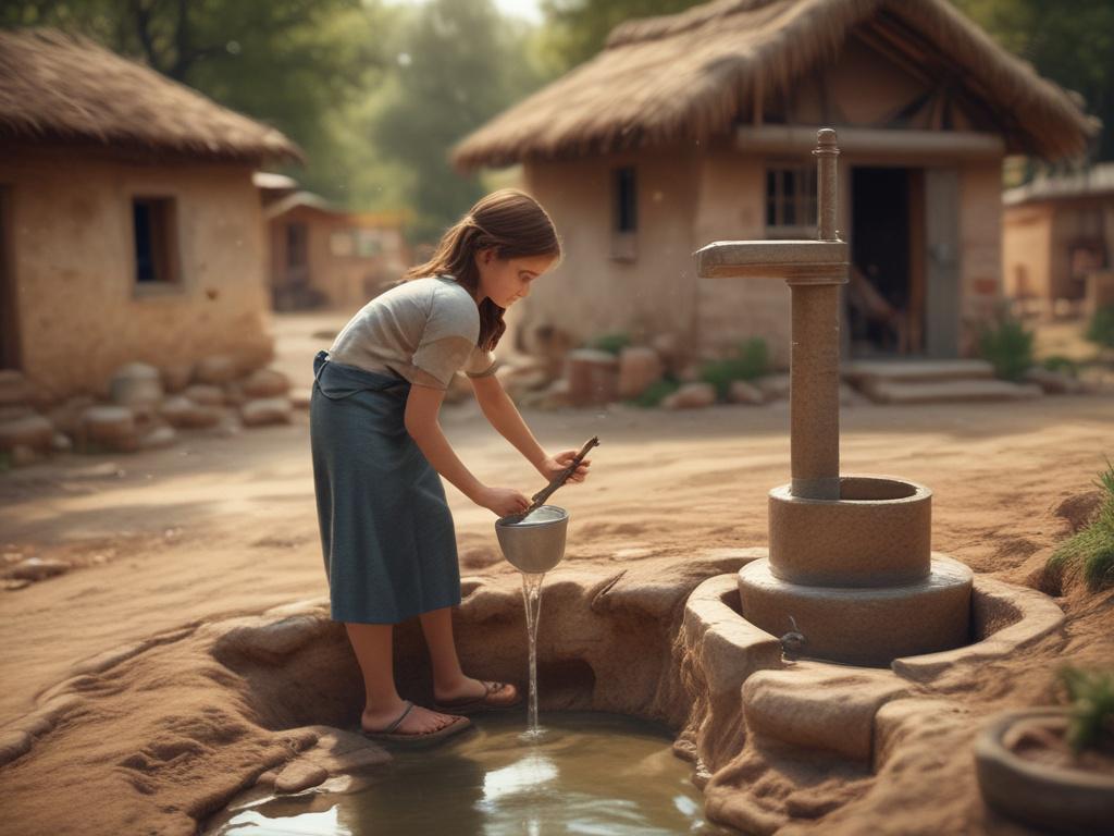 A realistic high resolution depicting a young girl drawing clean