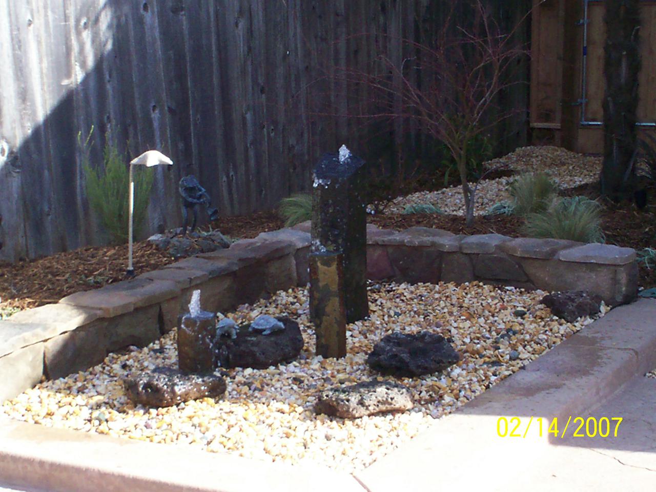 outdoor fountain installation