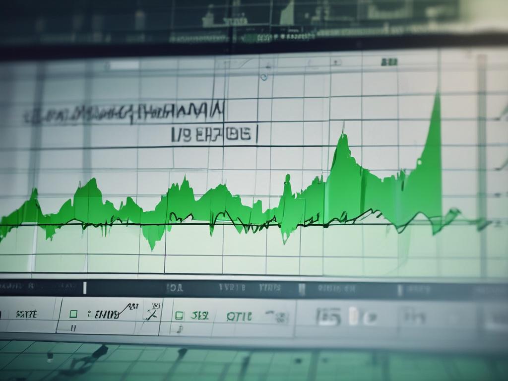 A hyper realistic close up shot of a stock market