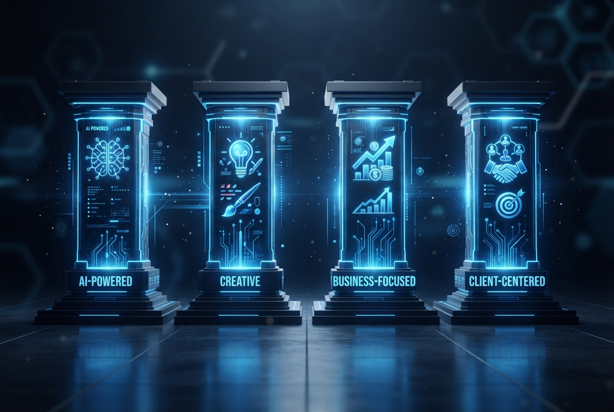 Why choose Visuals Verse AI - Four pillars concept