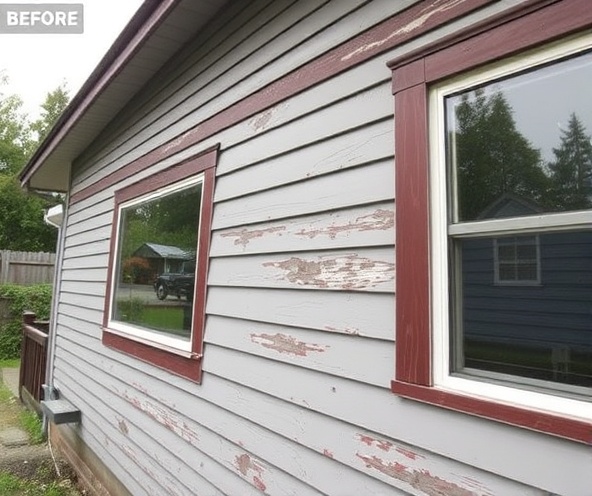 Before: James Hardie Siding Installation