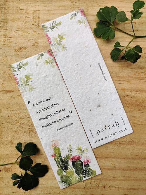 plantable-seed-paper-bookmark-tulsi-seeds-verified-sustainable-bookmarks-on-brown-living-793770.jpg
