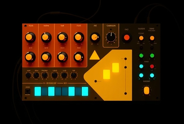 Modular synthesizer interface visualization