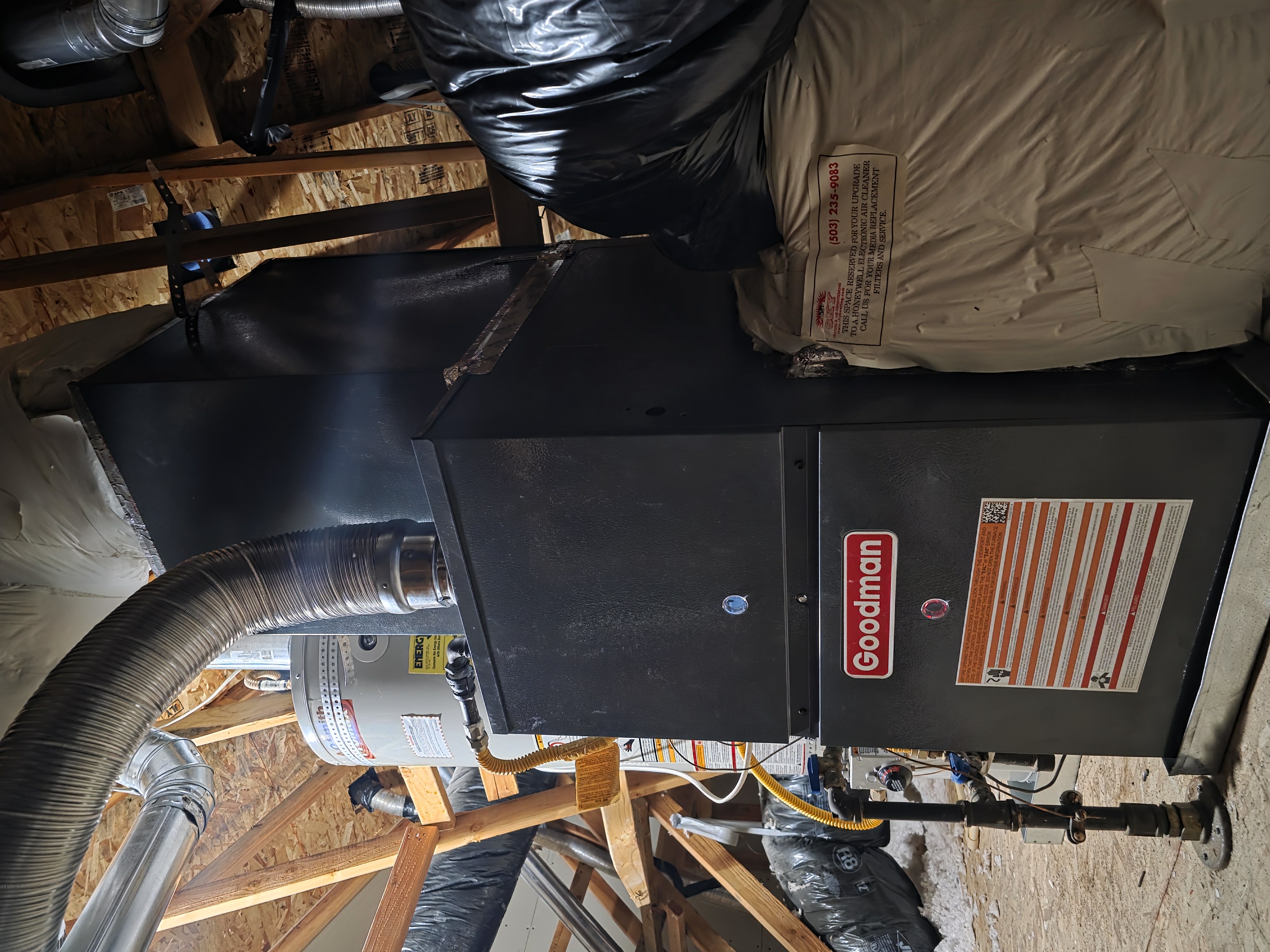 Attic Gas Furnace Installation in Beaverton