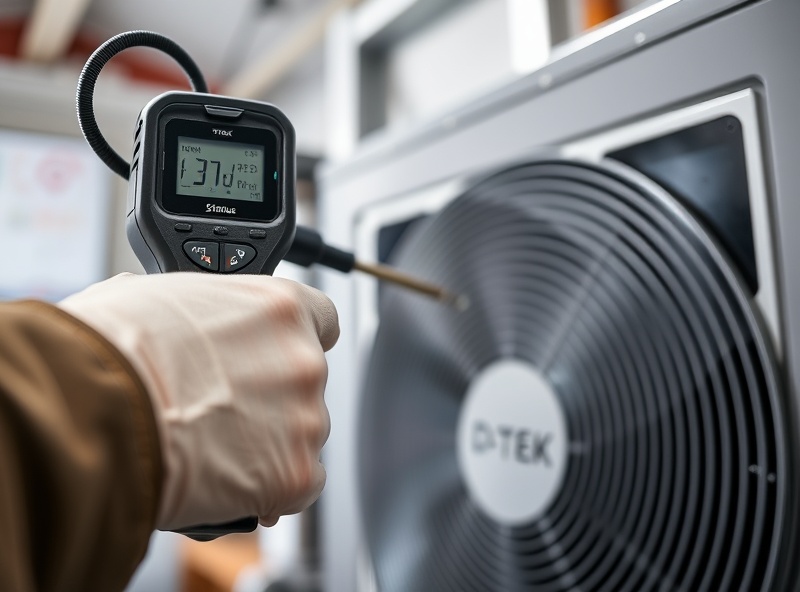 Close-up of D-TEK Stratus leak detector in use