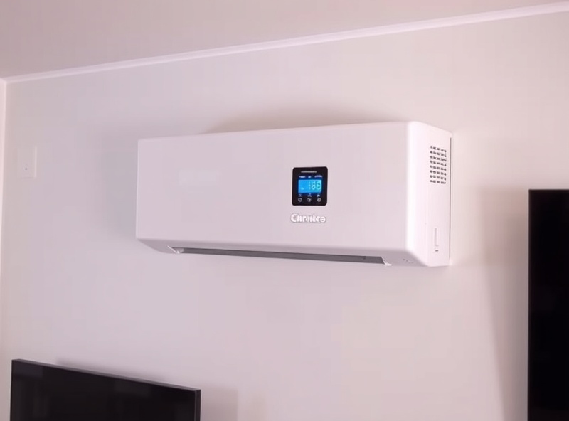 Modern ductless mini split unit with temperature control