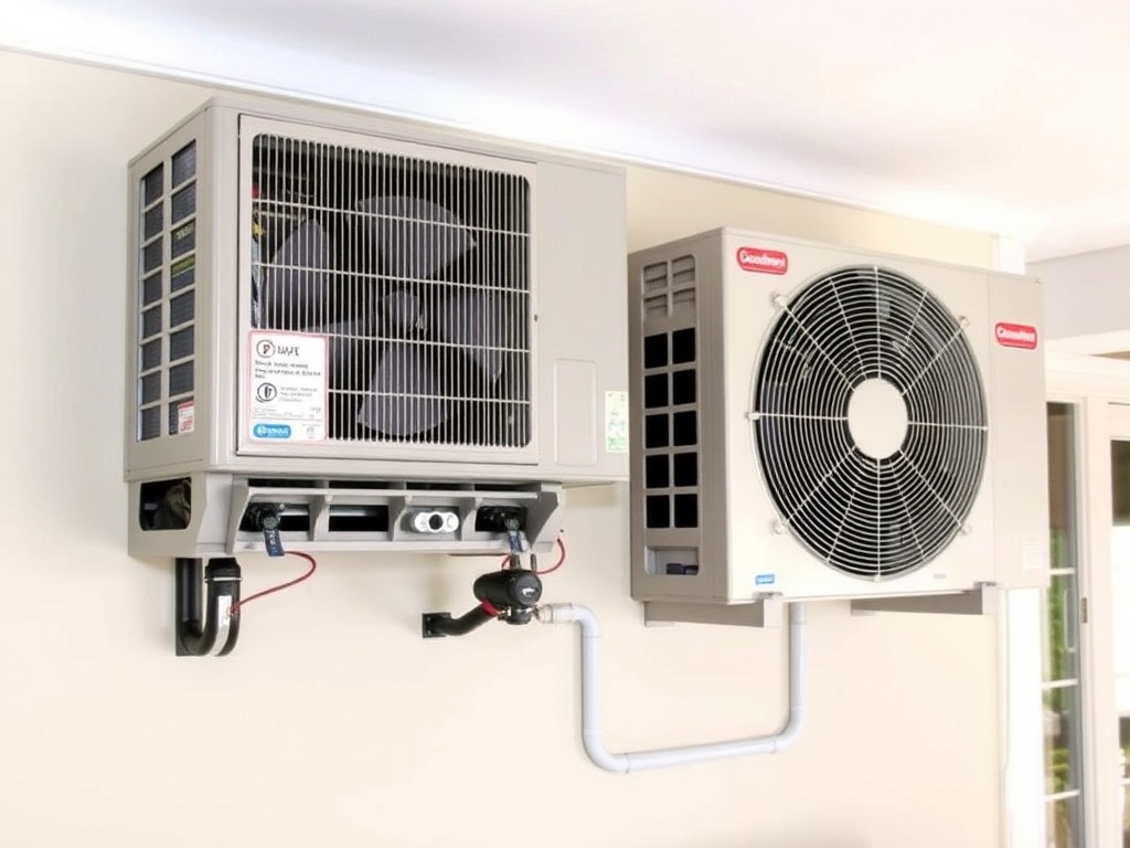 Goodman air handler mounted in home for efficient air distribution