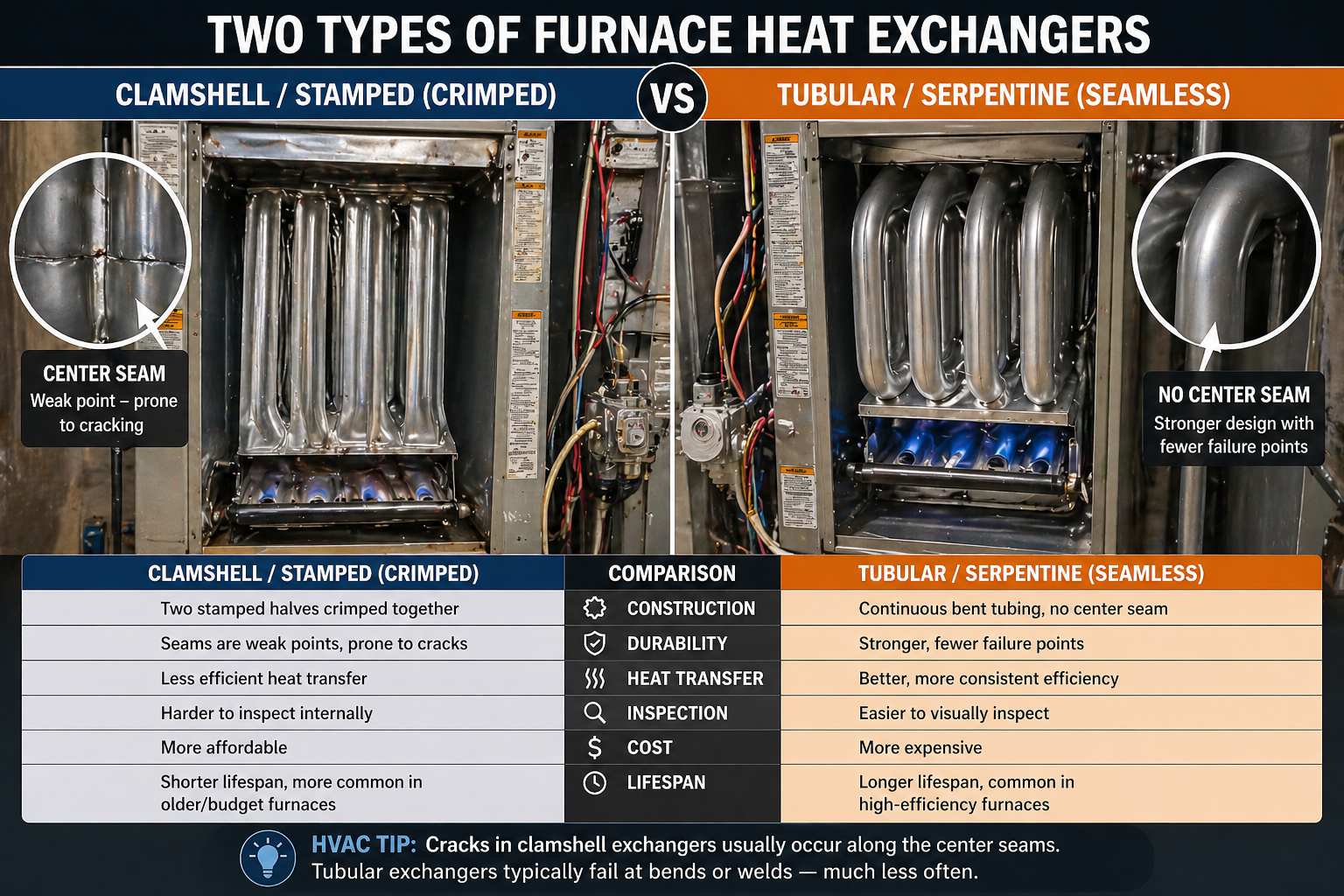 Heat exchanger types comparison