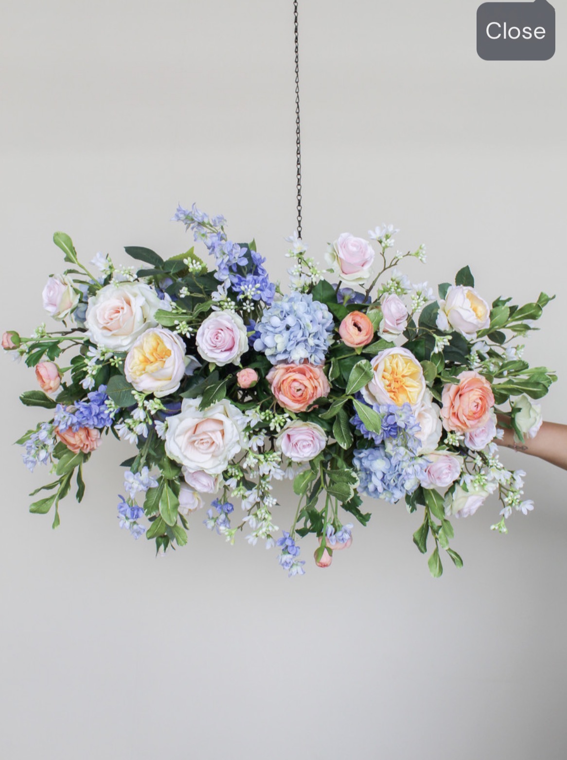 Lush garden décor installation